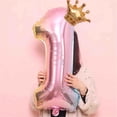 thumbnail image 2 of Agiferg Crown Number Foil Balloons Number Ballon Happy Birthday Party Decoration 32 Inch, 2 of 2