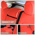 thumbnail image 3 of FH Group Faux Leather Custom Fit Car Seat Covers for 2020-2024 Tesla Model Y Rear Seat Solid Red, 3 of 4