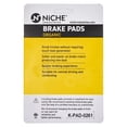 thumbnail image 2 of Niche Rear Brake Pad Set for Suzuki GSXR750 Organic Motorcycle 519-KPA2483D, 2 of 5
