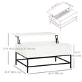 thumbnail image 3 of HOMCOM Lift Top Coffee Table with Hidden Storage Compartment Lift Tabletop, 3 of 10
