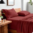 thumbnail image 1 of Bare Home Washed Sheet Set - Premium 1800 Collection - Deep Pocket - 4 Piece - King, Rosewood, 1 of 6