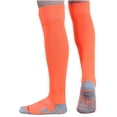 thumbnail image 2 of RXIRUCGD Children's Sports Socks Solid Color Football Socks High Tube Socks Knee High Socks( Orange, Size:S ), 2 of 4