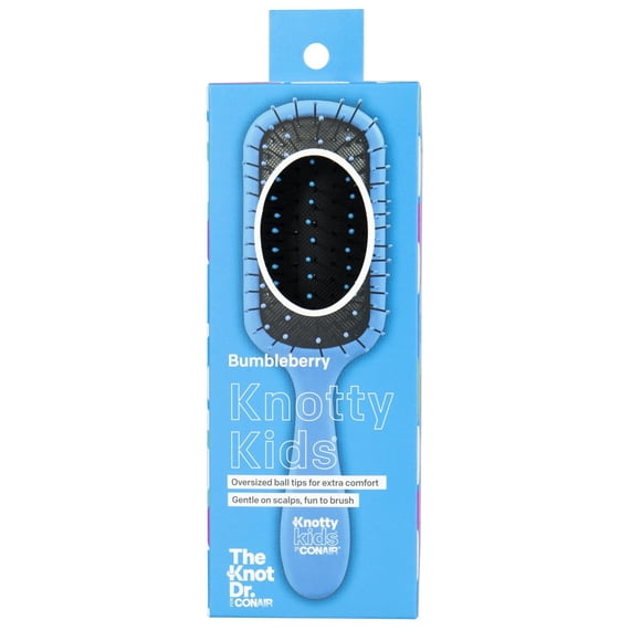 Brosse Knotty Kids The Knot Dr. pour Conair, 98 bristles Flexalite, démêlage doux pour enfants