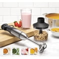 thumbnail image 2 of Ricardo Hand Blender, Variable Speed, Includes Chopper with 600ml Container, BPA Free, 300 Watts, Black, 2 of 8