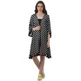 thumbnail image 2 of Moomaya Gilet Imprimé à Ouverture Frontale Manches 3/4 Georgette Couverture de Plage pour Femmes, 2 of 6