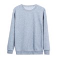 thumbnail image 4 of Yuyuzo Hauts d'Automne pour Femmes Chandails à Col Rond Manches Longues Chandail Uni à Enfiler T-Shirts Coupe Ample, 4 of 4
