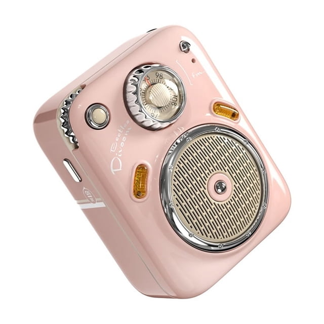 Mini Bluetooth Speaker With FM Radio,Cute Portable Outdoor Wireless Speaker ,Long Battery Life Support TF Card ,High Sound