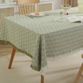thumbnail image 3 of Bwiyojiz 1pc 35.43x59.06i 90x150cm Cotton and Linen Tablecloth Tassel Decoration Suitable for Rectangular Coffee Table Photo Decorative Cloth, 60%Cotton,40%Linen, Green, Gifts for Mom, 3 of 6