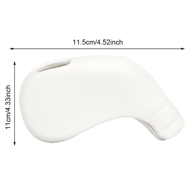 Golf Club Cover TPE Putter Iron Driver Headcovers Sports Accessories Portable Replaceable Protector Guard Sleeve Accessories for Beginners White