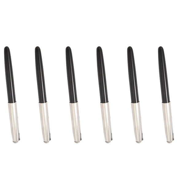 6X HERO 616 Fountain Pen Hooded Golden Nib Black Barrel Small Vintage