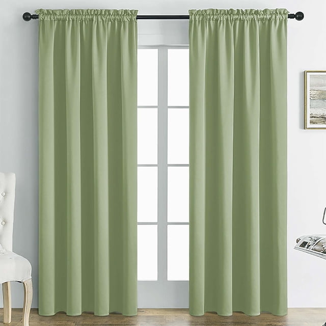 Birdeem Rideaux Occultants pour Chambre, Style à Passe-Tringle avec Effet Assombrissant et Réduction du Bruit, Panneau de Rideau Élégant, Largeur 63 Pouces x Hauteur 52 Pouces