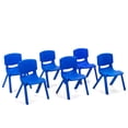thumbnail image 1 of Patiojoy Chaise pour Enfants en Plastique Moderne Empilable, 6 Pcs, Bleue, Chaises d'Apprentissage, 1 of 10