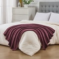 thumbnail image 2 of Mainstays Velvet Plush Throw,size:50X60",Solid Wine Color, 2 of 5