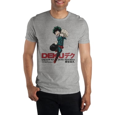 My Hero Academia Deku T-Shirt Gris Kanji