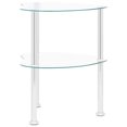 thumbnail image 2 of vidaXL 2-Tier Side Table Transparent 38x38x50 cm Tempered Glass, 2 of 5