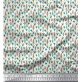 thumbnail image 1 of Soimoi Modal Satin Fabric Vase & Floral Small Print Fabric by Yard 42 Inch Wide, 1 of 3