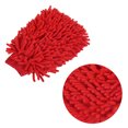thumbnail image 4 of Unique Bargains Grande Mitaine de Lavage à Époussetage en Microfibre Douce Chenille Double Face Rose Rouge, 4 of 5