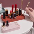 thumbnail image 3 of LCXmlly Cosmetic Storage Box Large Capacity Lipstick Storage Box Silicone Lipstick Rack Makeup Brush Holder 8/18/28 Grids Household Organizer, 3 of 5