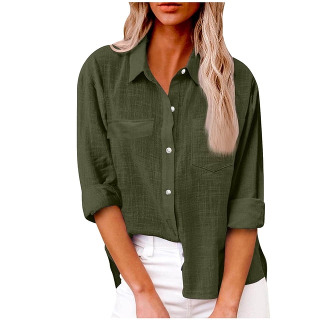 Yuyuzo Womens Long Sleeve Shirts Crew Neck Solid Color Loungewear Casual Base Layer Tunic Tops