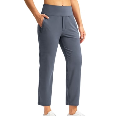 biudgviw Pantalon Capri pour Femme Taille Haute Extensible Coupe Ajustée Jambe Droite à Enfiler Pantalon Court Habillé Décontracté Pantalon de Travail avec Poches
