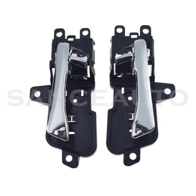 2-Piece Front and Rear Right Grip Inside Chrome Door Handle Fits for Hyundai Sonata 2011-2015-