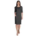 thumbnail image 4 of Inkmeso Robe T-Shirt pour Femmes à Manches au Coude, Coupe Régulière, avec Poches avant, 4 of 8