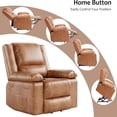thumbnail image 4 of Bingirl 22 - Inch Power Lift Recliner Chair in PU Leather with Massage and Heat (Retro Brown), 4 of 8