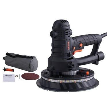VEVOR Ponceuse pour Cloison Sèche, Ponceuse Électrique 800 W avec 12 Disques de Ponçage, Ponceuse Murale à Vitesse Variable 1200-2300 Tr/min avec Système Automatique de Collecte de Poussière sous Vide