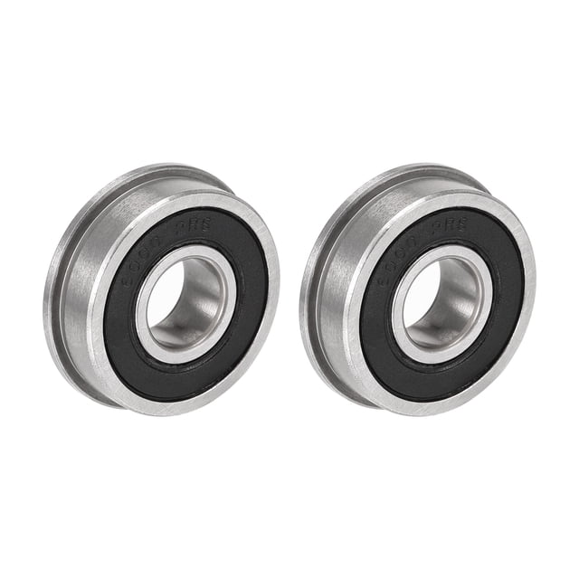 Unique Bargains F6000-2RS Roulements à Billes à Bride en Acier Chromé Doublement Scellés 10x26x8mm 2 Pack
