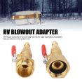 thumbnail image 4 of p>Adaptateur de Soufflage de Bateau Adaptateur de Soufflage Rv Winterizing Fitting 2PCS Rv Adaptateur de Soufflage Filetage Externe Interne Raccord d'Hivernage avec Vanne à Bille pour Remorque de Voyage en Bateau/p>, 4 of 7