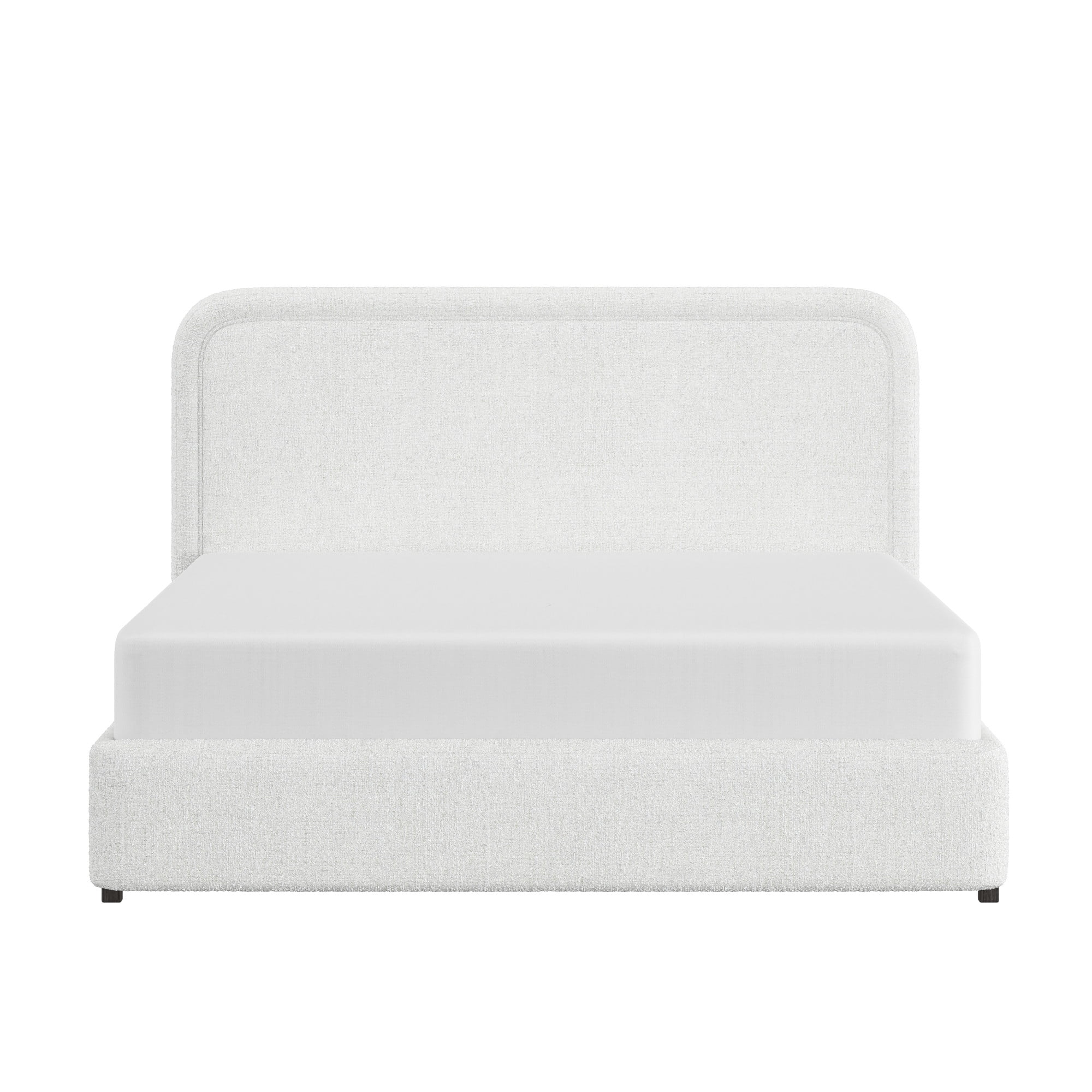 Lit plateforme double Juliet en tissu bouclé – Better Homes & Gardens, couleur ivoire
