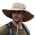 thumbnail image 1 of Chapeau de Soleil Protection à Grand Bord Chapeau Seau Pliable pour Pêche Randonnée Camping Bord 12CM, 1 of 7