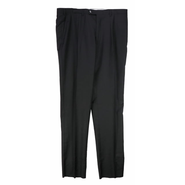 Vigano Men's Black 1959 Collection Wool Dress Pants - 46