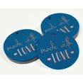 thumbnail image 3 of Inkdotpot Rose Gold Foil Paper Hang Tags Made With Love Text Favor Tags 50 Pieces, 3 of 6