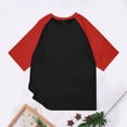 thumbnail image 4 of RKSTN Chemises pour Hommes Manches Courtes Décontractées Mode Patchwork Col Rond Chandail Imprimé T-Shirt Manches Courtes Hauts Chemises Hawaïennes pour Hommes, 4 of 4