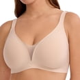 thumbnail image 2 of biudgviw Wireless Bras for Women Seamless Plus Size Soft Support Mesh Full Coverage Bras Comfortable Everyday Bralettes, 2 of 4