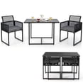 thumbnail image 2 of Costway 3PCS Patio PE Wicker Furniture Set Cushioned Chairs with Folding Backrest Backyard, 2 of 10