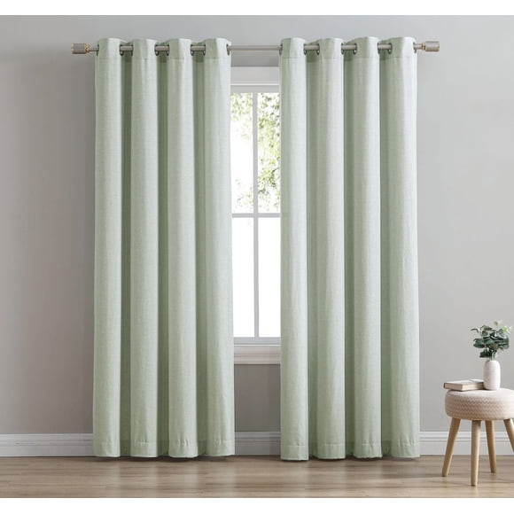 Faux Linen Single Window Panel