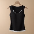 thumbnail image 2 of RXMEKW Camisole à Bretelles Sans Manches pour Femmes comme Haut de Pyjama en Polyester, Noir, 2 of 3