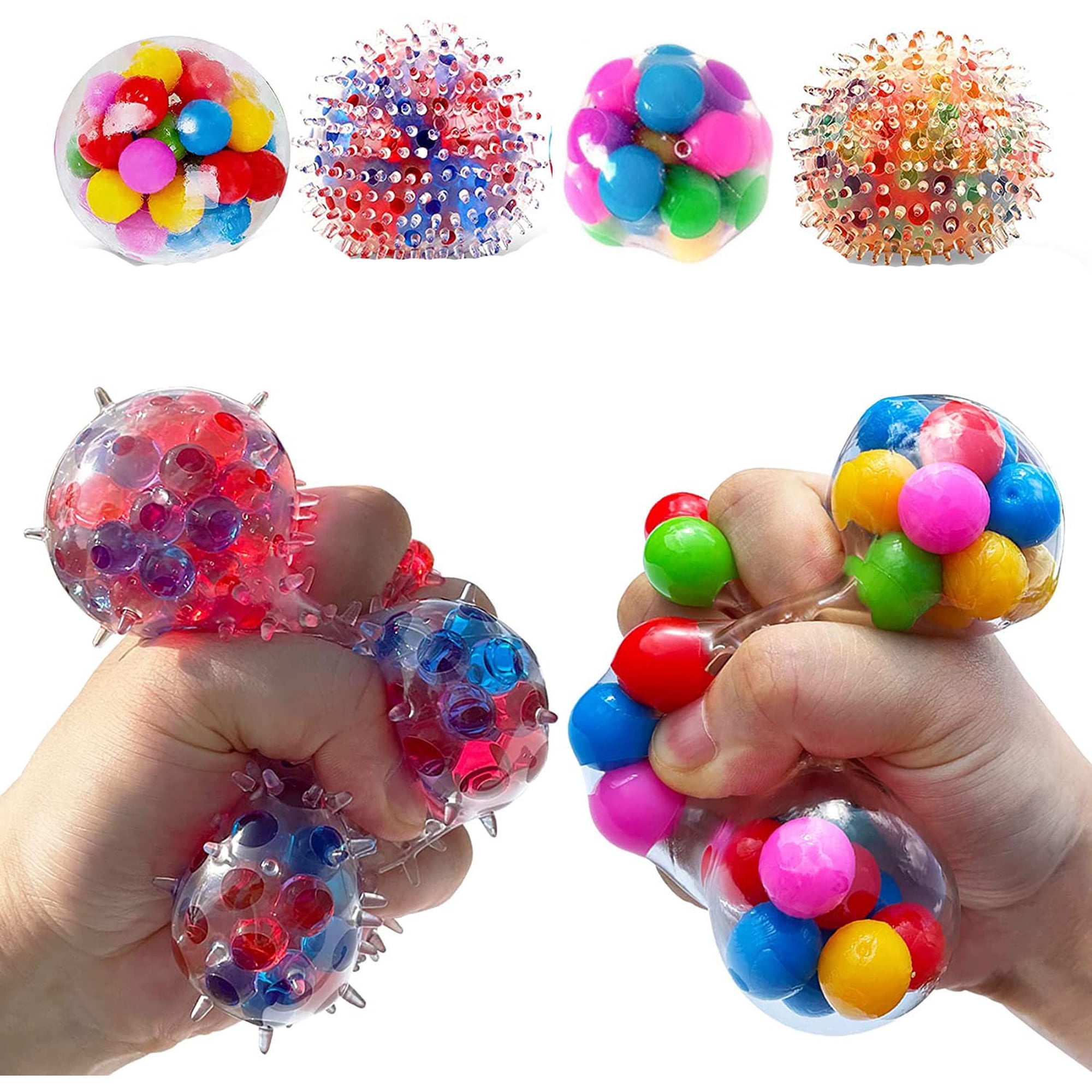 Boules Anti-Stress pour Enfants Adultes, Paquet de 8 Boules sensorielles Fidget Boules Squishy Boules Anti-Stress pour Enfants Adultes, Paquet de 8 Boules sensorielles Fidget Boules Squishy