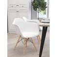 thumbnail image 3 of Heavenly Collection Plastic White Bucket Chair SET OF 2, 3 of 8