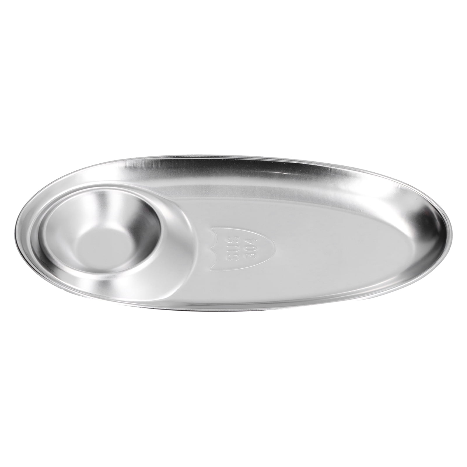 Spice Dish, Oval 304 Stainless Steel Safe Durable Snack Plate For Camping For Outdoor L,S
