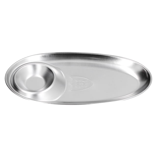Spice Dish, Oval 304 Stainless Steel Safe Durable Snack Plate For Camping For Outdoor L,S