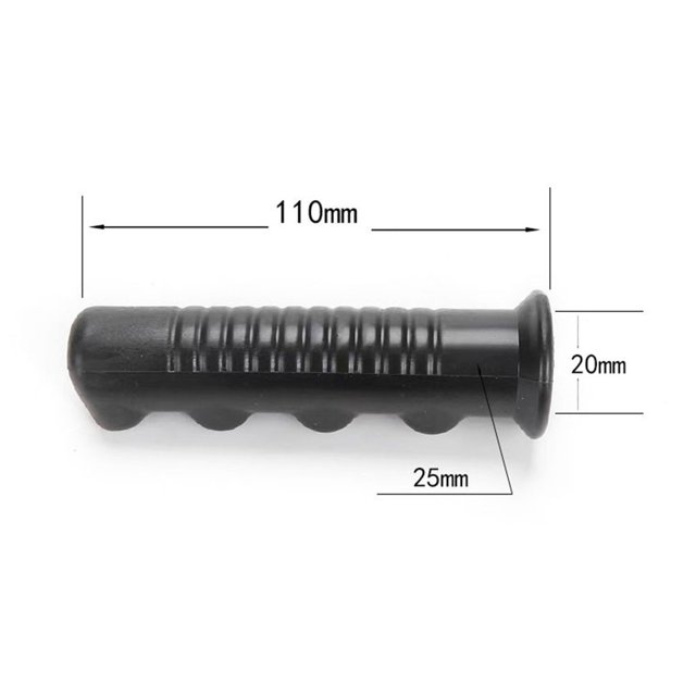 2 Pcs Poignées en Caoutchouc pour Brouette, Tubes Ronds Poignées de Remplacement Noires
