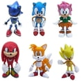 thumbnail image 1 of 6pcs Set Sonic Hedgehog Amy Tails Mephiles Knuckles 6cm/2.4in PVC Figure, 1 of 4
