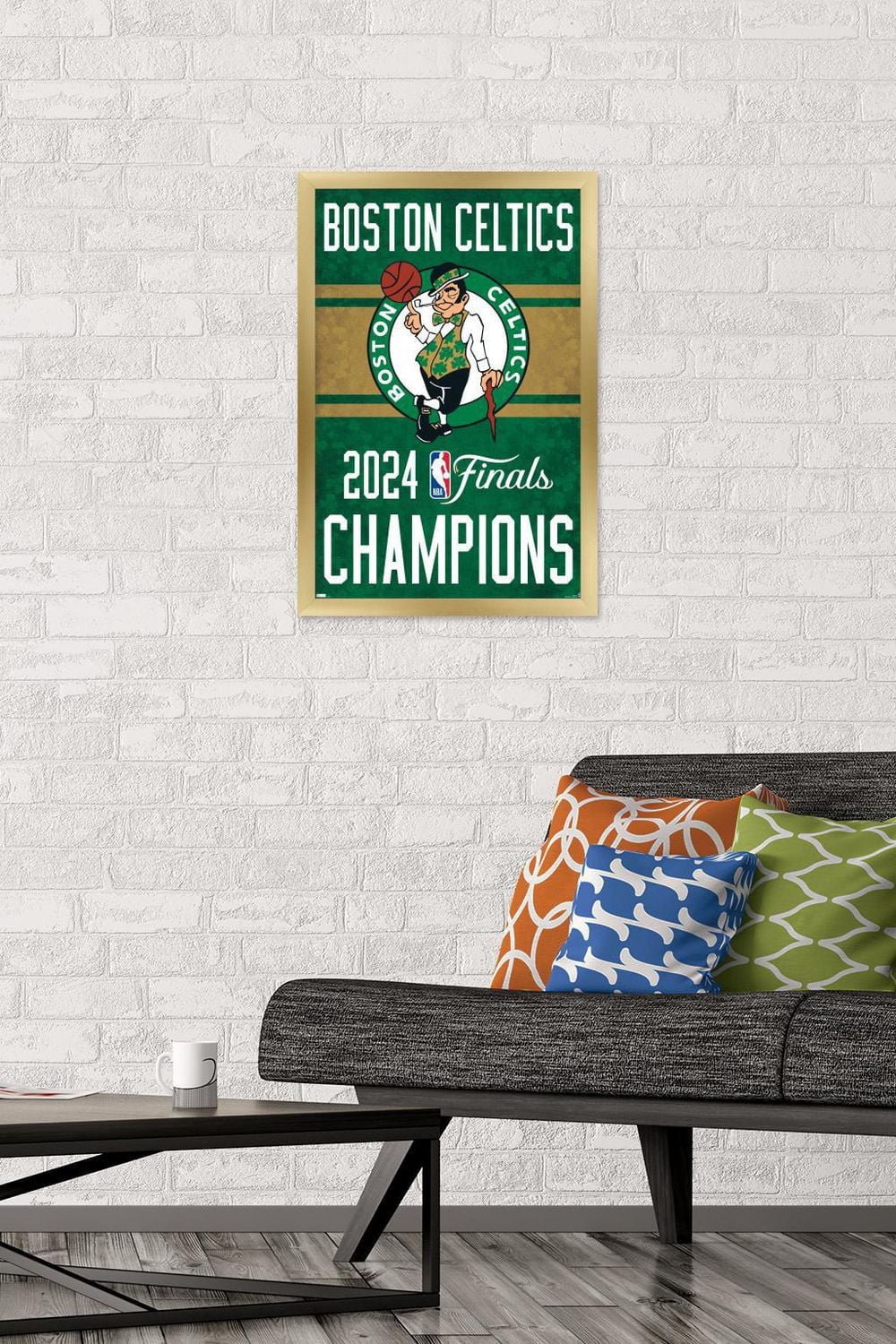 NBA Boston Celtics - 2024 NBA Finals Team Logo Wall Poster, 22.375" x 34" Framed