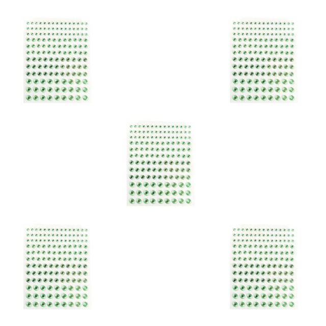 Maytalsory Eye Body Face Rhinestone Stickers Self Adhesive Bling Crystal Eyebrow Forehead Makeup Festival Accessory DIY for Women Green 5Set