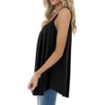 thumbnail image 4 of Innerwin Camisole Solid Color Women Tank Tops Party Sleeveless Loose Cami Black L, 4 of 6