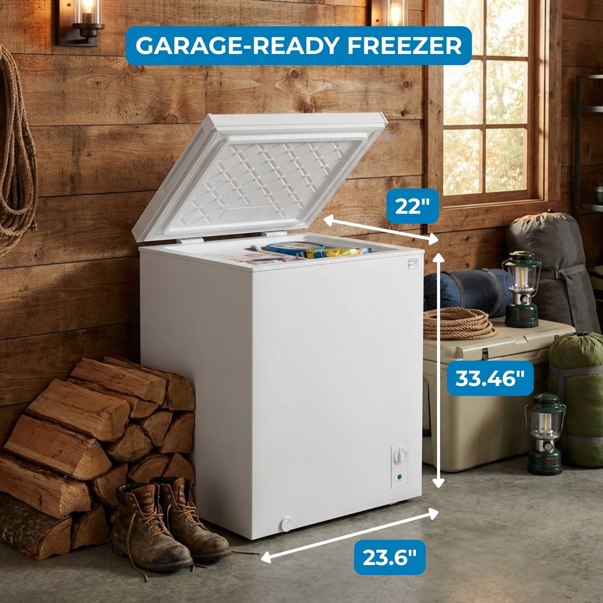 Kenmore 5cu. ft. Convertible Chest Freezer/Refrigerator, Garage