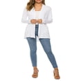 thumbnail image 4 of Cardigan Femme Couleur Unie Manches Longues Tricot, 4 of 6
